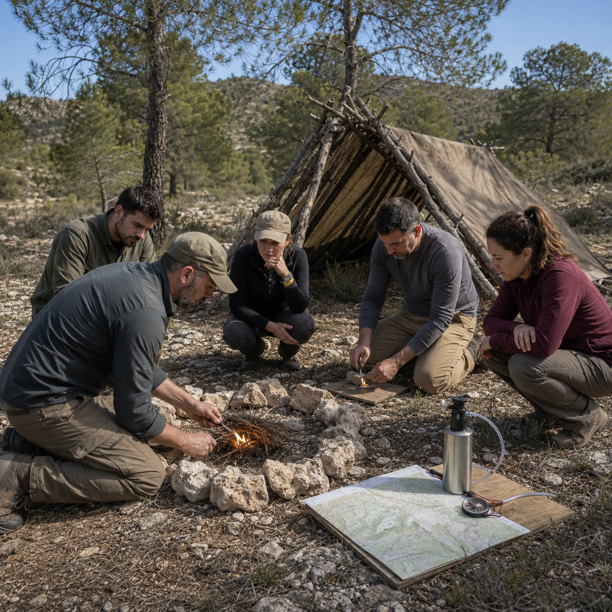 Supervivencia y Bushcraft — Día Completo