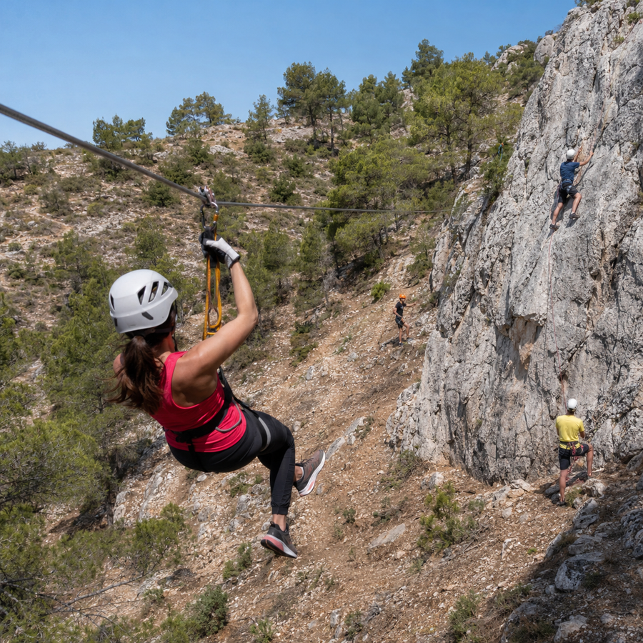Multiaventura Sierra Espuña (Tirolina, Escalada y Rápel)