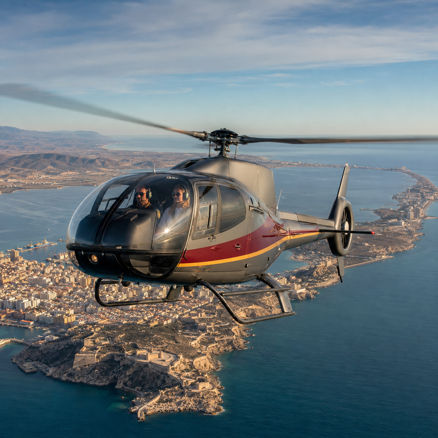 Vuelo en Helicóptero sobre Cartagena y el Mar Meno