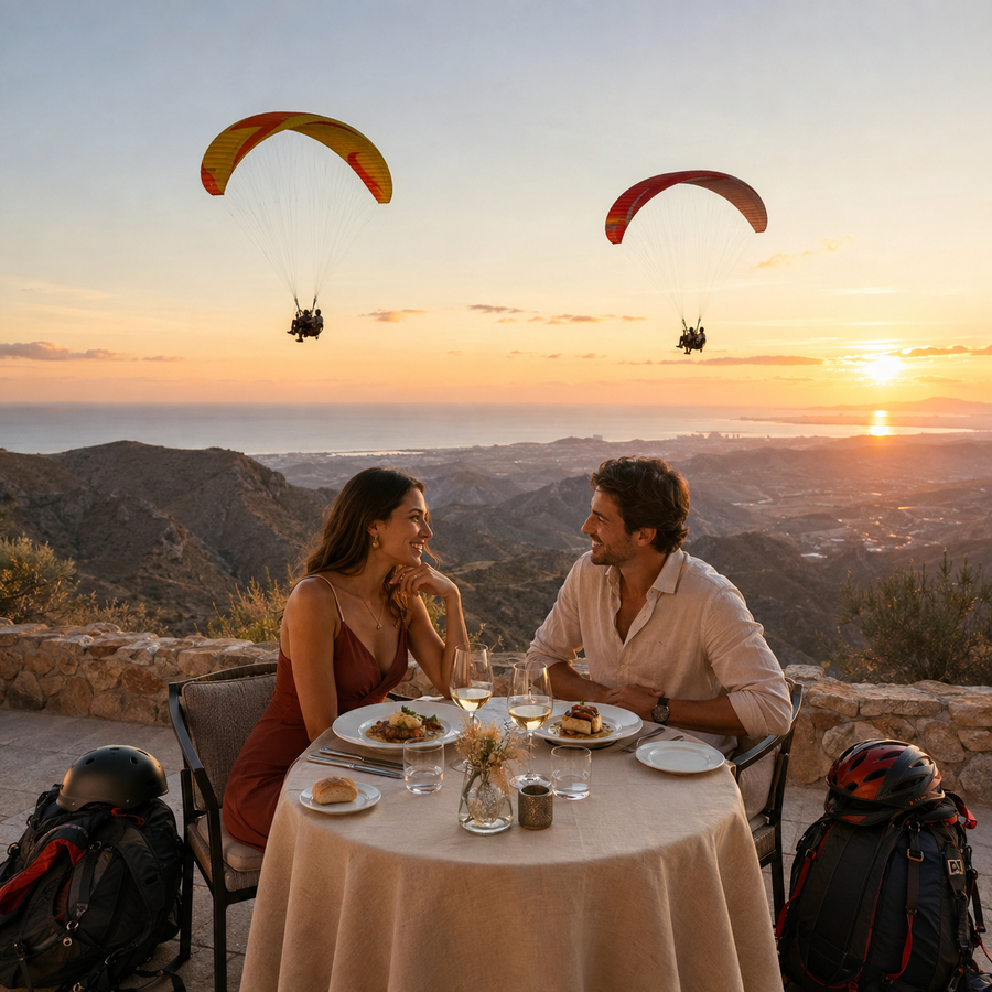 Aventura en Pareja: Parapente y Cena Romántica