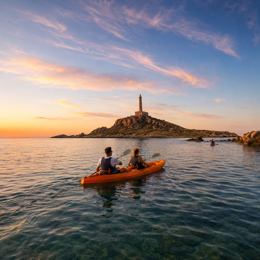 Kayak al Atardecer en Cabo de Palos